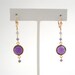Amethyst And Pearl Rosary Necklace Set - 33 Inches - Purple - White - Gold - Long Necklace