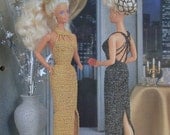 All That Glitters Evening Gown Crochet PATTERN for 11 1/2 inch Fashion Dolls like Barbie