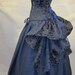 Lady Arabella - Custom Size - Blue Brocade Corset, Puff Sleeve Top, Skirt, and Add-A-Bustle by LoriAnn