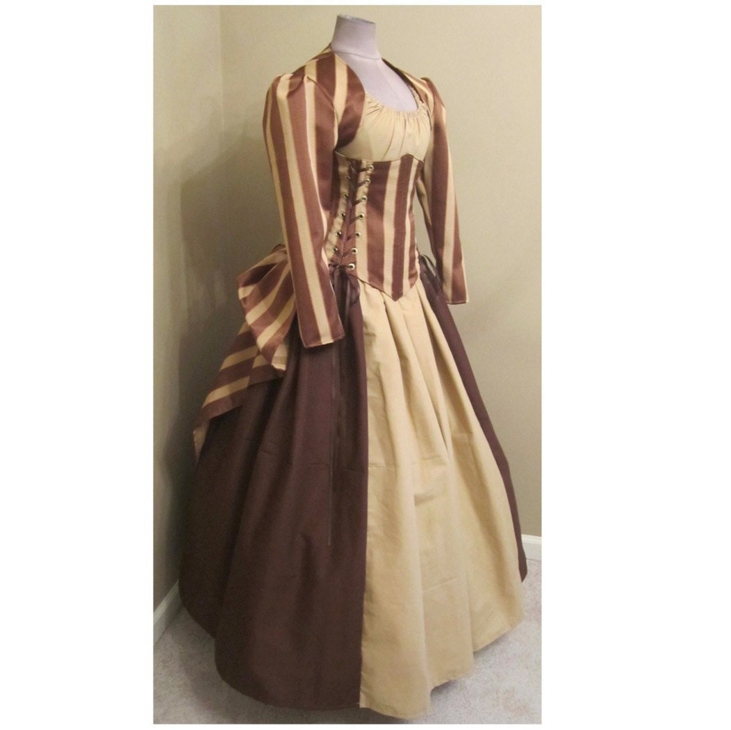 Victorian Enraptured - w/ Bolero Jacket, Under-Bust Corset, Puff Sleeve Top, Panel Skirt, and Add-A-Bustle