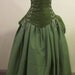 Lady Ophelia - Custom Size - Olive Brocade Corset, Puff Sleeve Top, Skirt, and Add-A-Bustle by LoriAnn