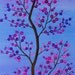 Abstract Landscape Oil Painting Huge Original Contemporary Floral Flower "Symbol Of Hope" Cherry Blossom By qiqigallery
