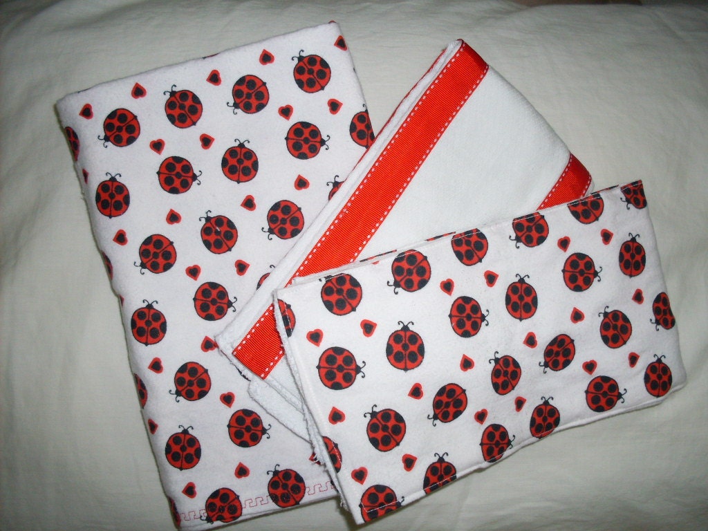 Gift Pack - Ladybug Luv Baby Girl Swaddling Pack