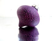 Purple Hand painted Bauble Ornament Dotted