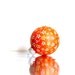 Orange with Flowers Ornament Hand Painted Glass Ornament