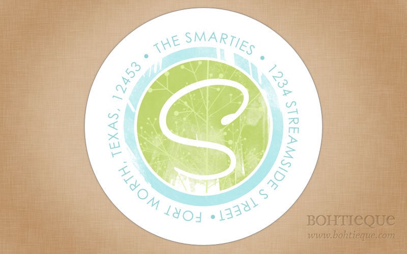 Splash of Watercolor Circle Labels