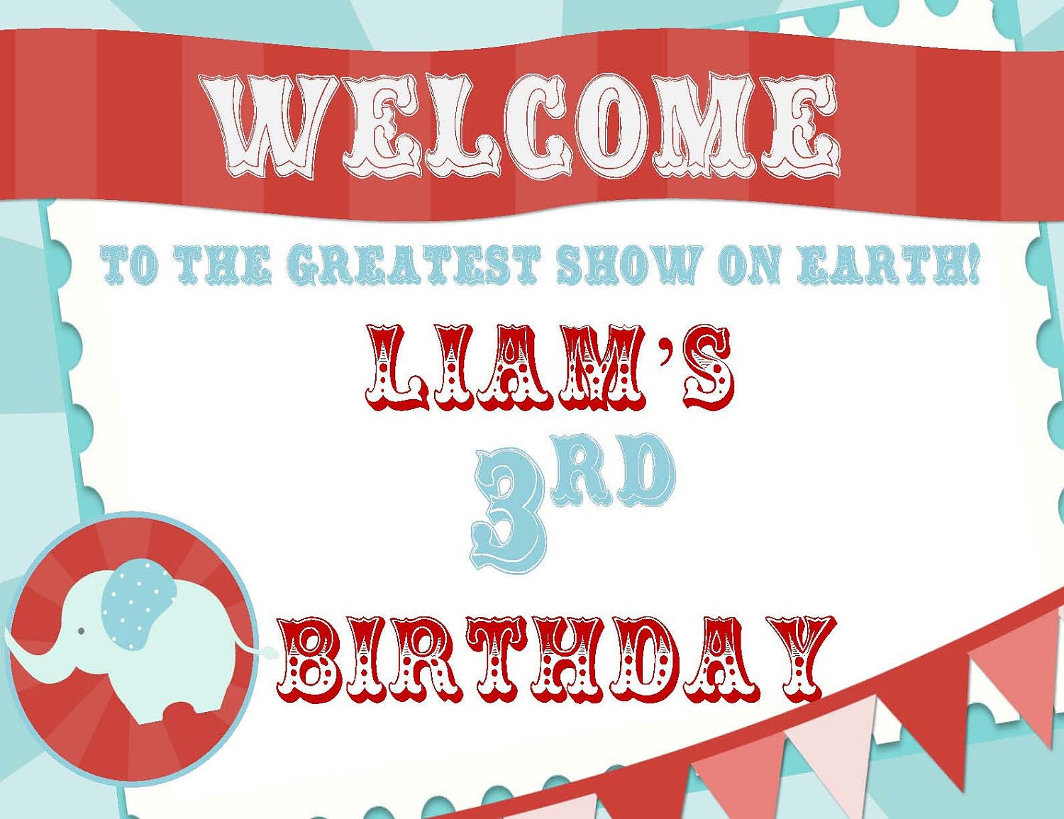 18"x12" Welcome Lawn Sign Vintage Circus Carnival Personalized Il_570xn