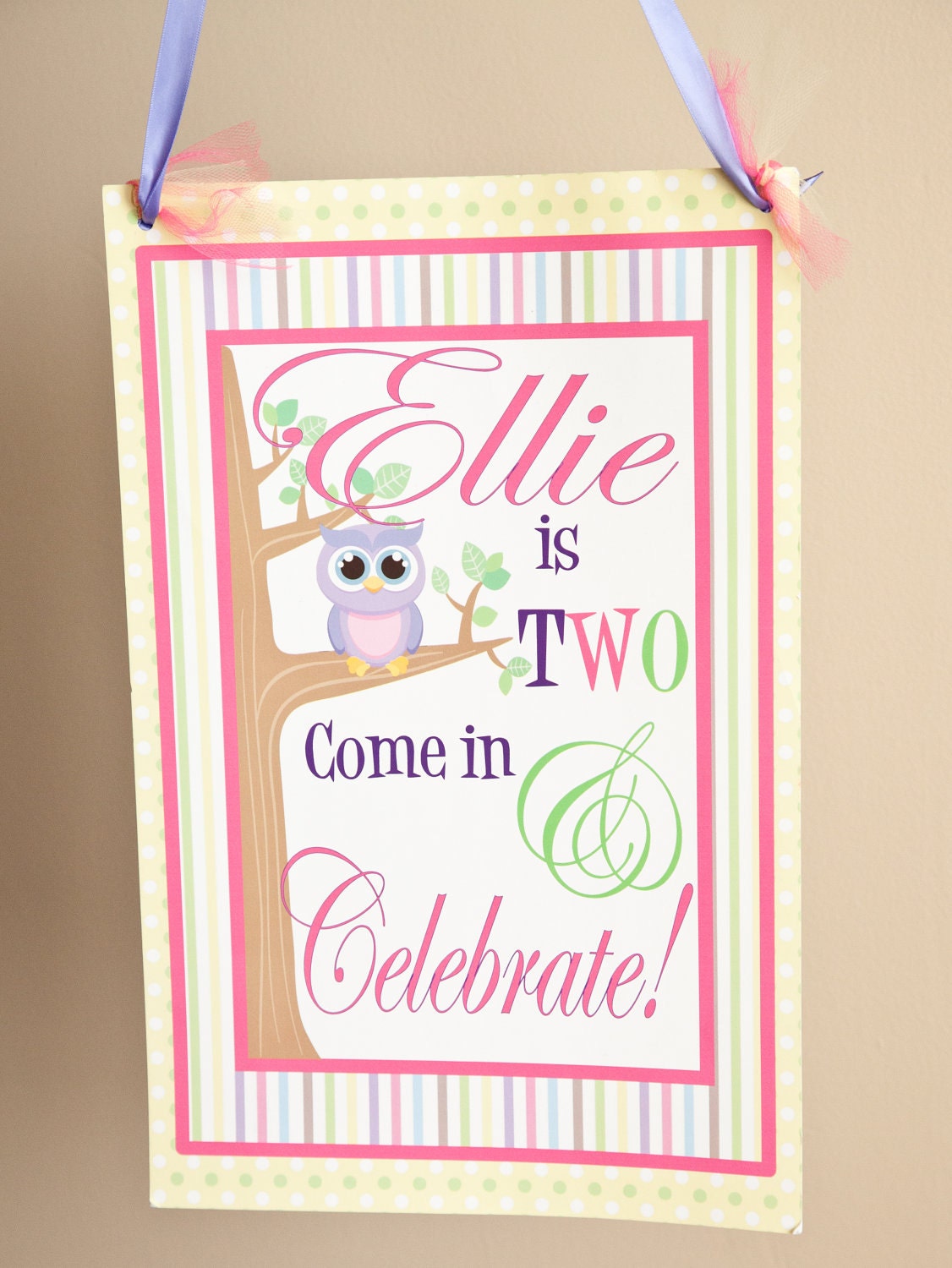 Personalized Welcome Door Sign Banner Owl Party Il_570xn