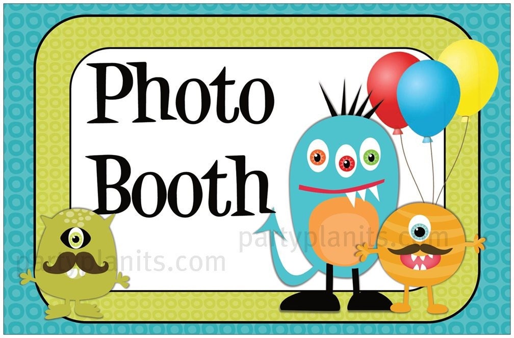 Monster Birthday Party Photo Booth Sign Il_570xn