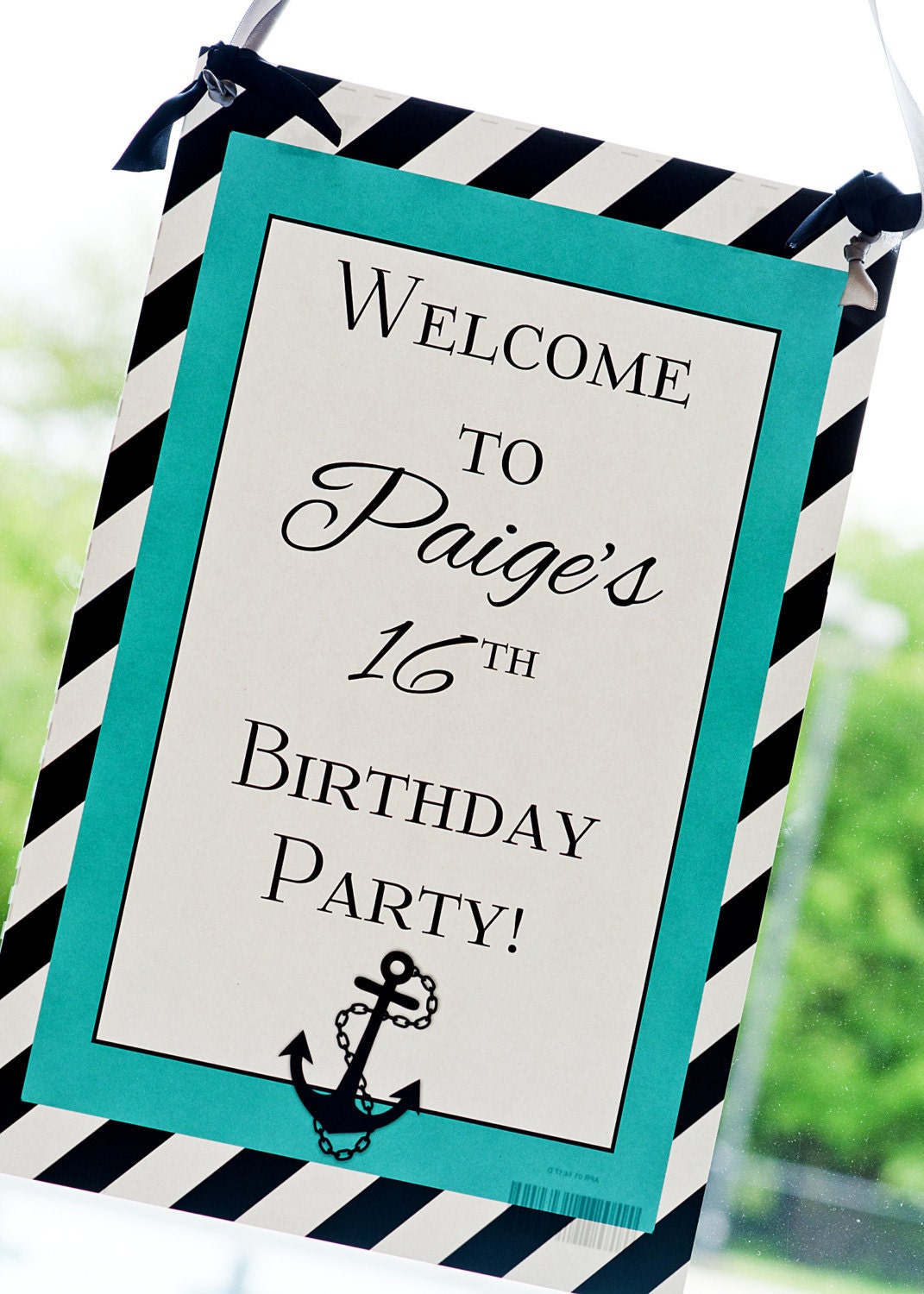 Welcome Door Sign Banner Anchor Nautical Sign Birthday Party Il_570xn