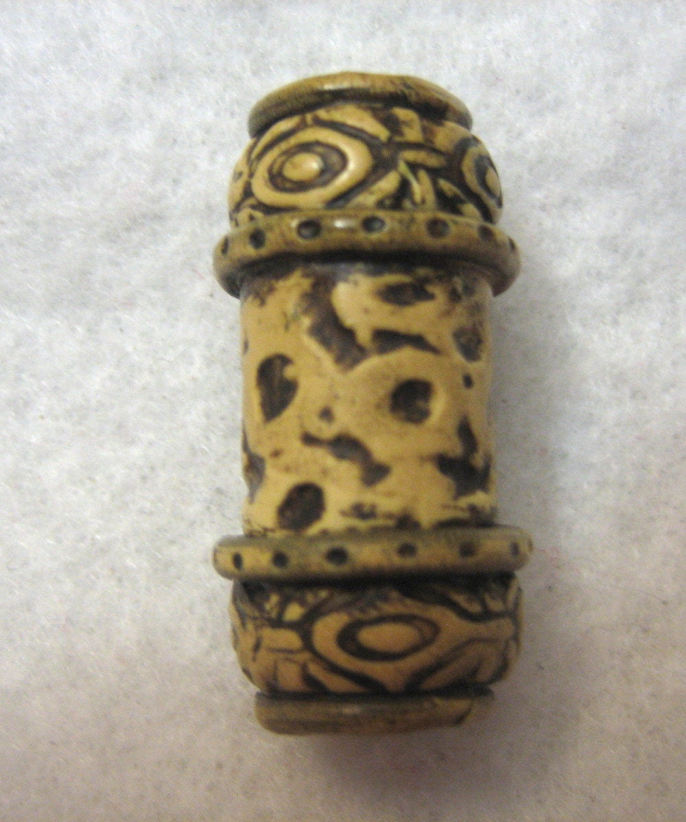 Dread Bead Faux Bone Pod for Dreadlocks  You Choose Hole Size