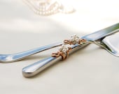 A Vintage Wedding Cake Server And Knife Art Decorated In SWAROVSKI Pearls Sterling Silver Accents And Wire MINIMALIST Bride On A Budget