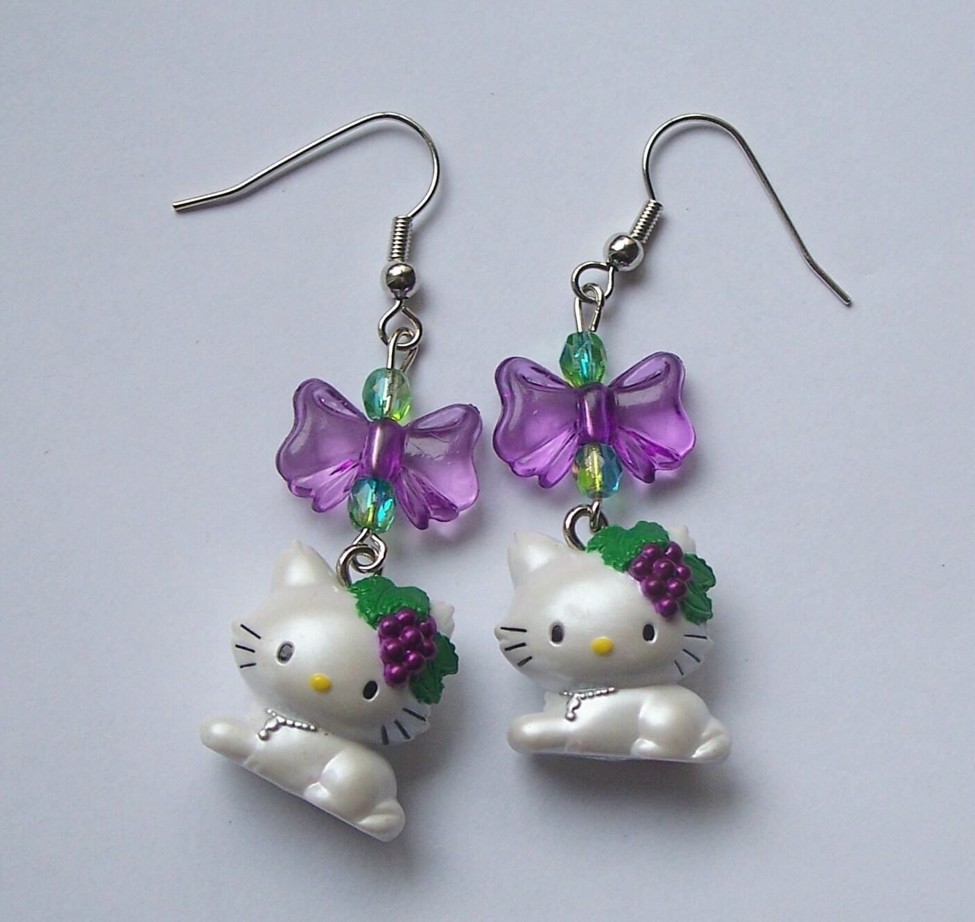 Items Similar To Hello Kitty Charmmy Kitty With Grapes Earrings 