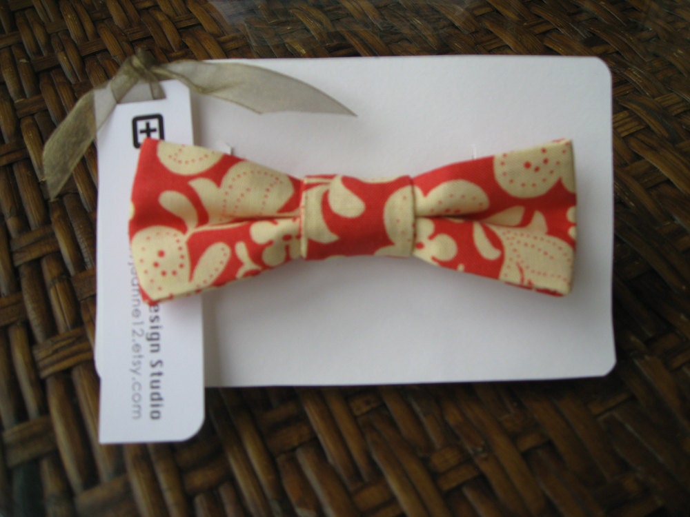 SALE: Persimmon Paisley Boys Bow Tie