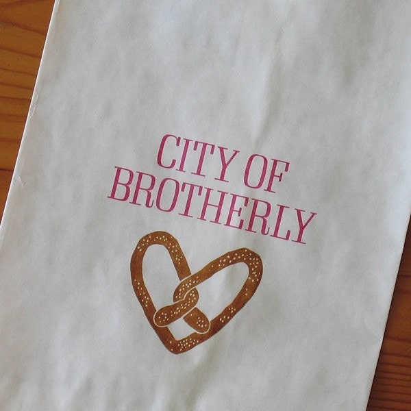Set of 25- City of Brotherly LOVE - Soft Pretzel bags