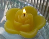 12 Sunflower Yellow floating rose wedding candles for table centerpiece and reception decor
