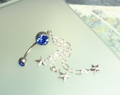 Dangling  Stars Belly Button Ring