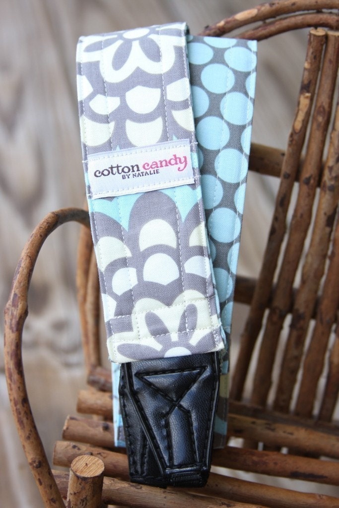 Blue Dot Blue Reversible Camera Strap