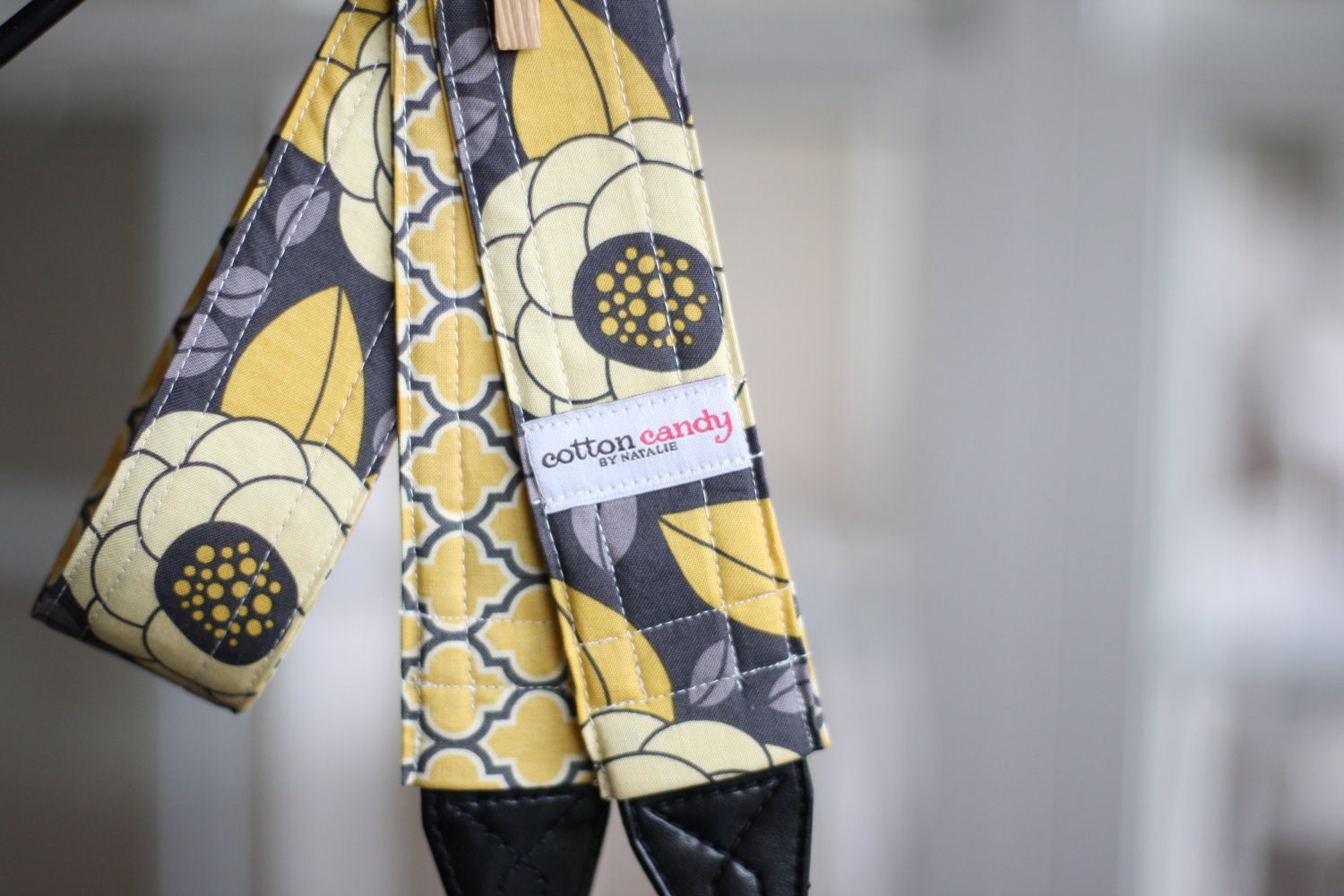 Yellow Bloom Reversible Camera Strap