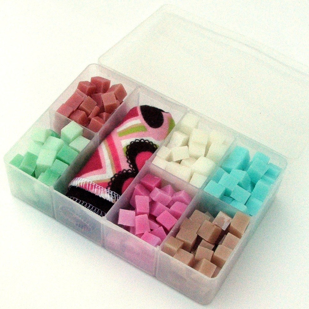 ANNIVERSARY SALE - The Die Hard - one huge sampler of all natural Soap Bit Wipe Solution Cubes - Choose your own scents
