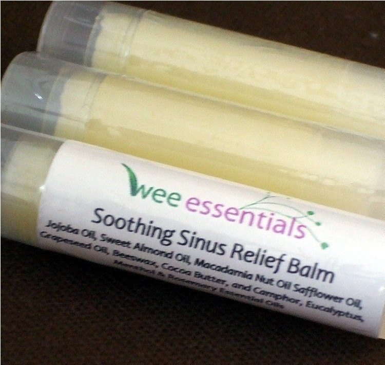 All Natural Sinus Relief Balm for Red Noses - like Vicks - Tube size - contains Menthol, Camphor, Rosemary and Eucalyptus Oils