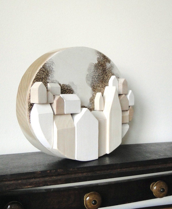 original art  one of a kind wood wall sculpture