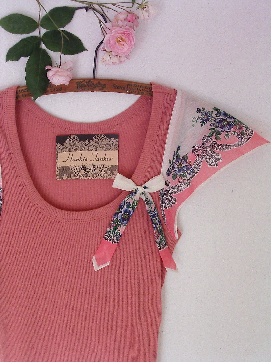 mauve pink womens tank top t shirt vintage inspired summer fashion