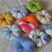 Bright Modern Pincushion in an Origami Gift Box