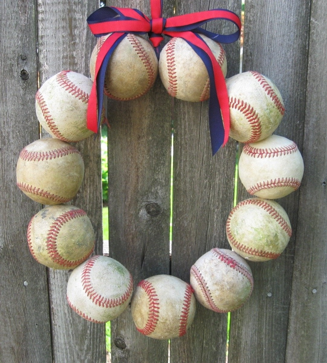 Boston Red Sox, LA Angeles of Anaheim, Cleveland Indians Baseball Love Wreath - no hat or letter