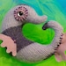 RESERVED for Starlight tiny mini purple and lavender sea horse baby in lambswool and merino