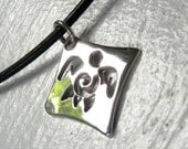 NECKLACE - Sea Turtle Sterling Silver Necklace - Diamond Pierced Silver Turtle Necklace - Unique Sea Turtle Jewelry