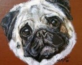 Custom  Pug Pet Treat Jar (half gallon)