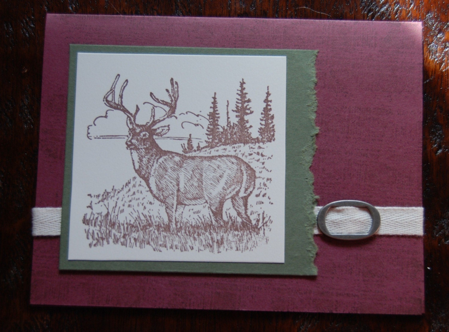 Mens Deer hunting homemade greeting card by cassjrobison on Etsy