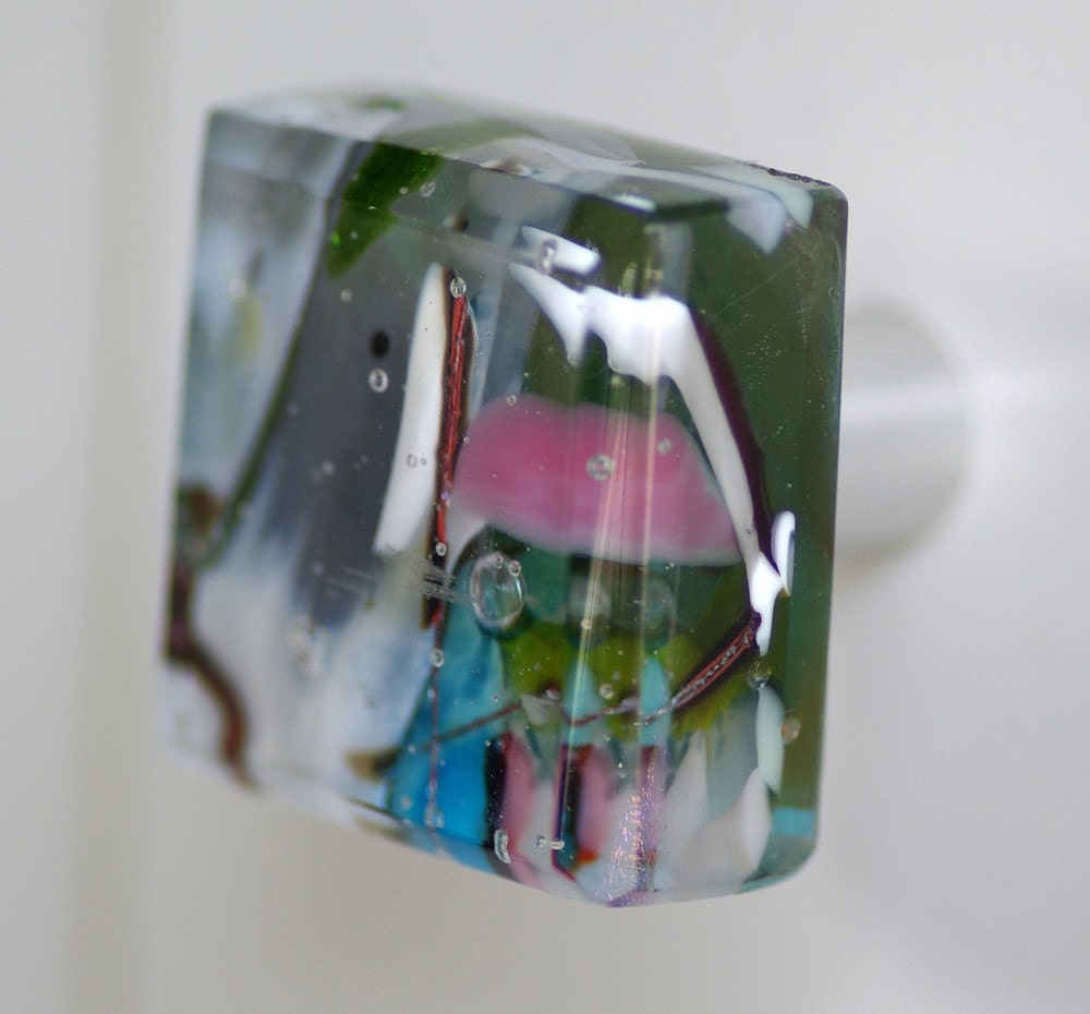 Organic Glass Knobs Multicolor