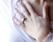 Sterling Silver Ring - Handmade Wide Sterling Band - Bomb Ring