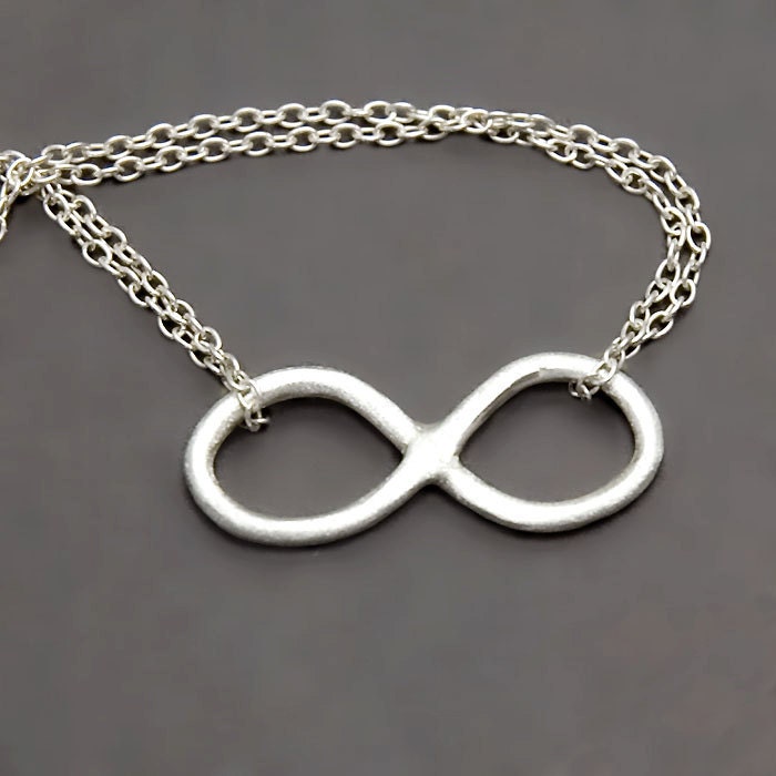 Silver Infinity Necklace - Handmade Sterling Silver Necklace  -  Forever and Ever