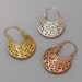Rose Gold Lace Earrings - Small Basket Earrings - Handmade 18K Rose Gold Plated Jewelry
