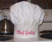 Personalized Handmade Chef's Hat 21 inches