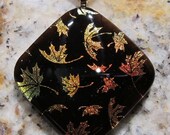 Fused Glass Pendant: Falling For You