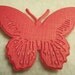 12 Piece Set of Very Lovely Brown/Red Embossed Paper Butterfly Scrapbook Embellishments