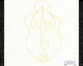 Air Goddess Embroidered Flour Sack Towel