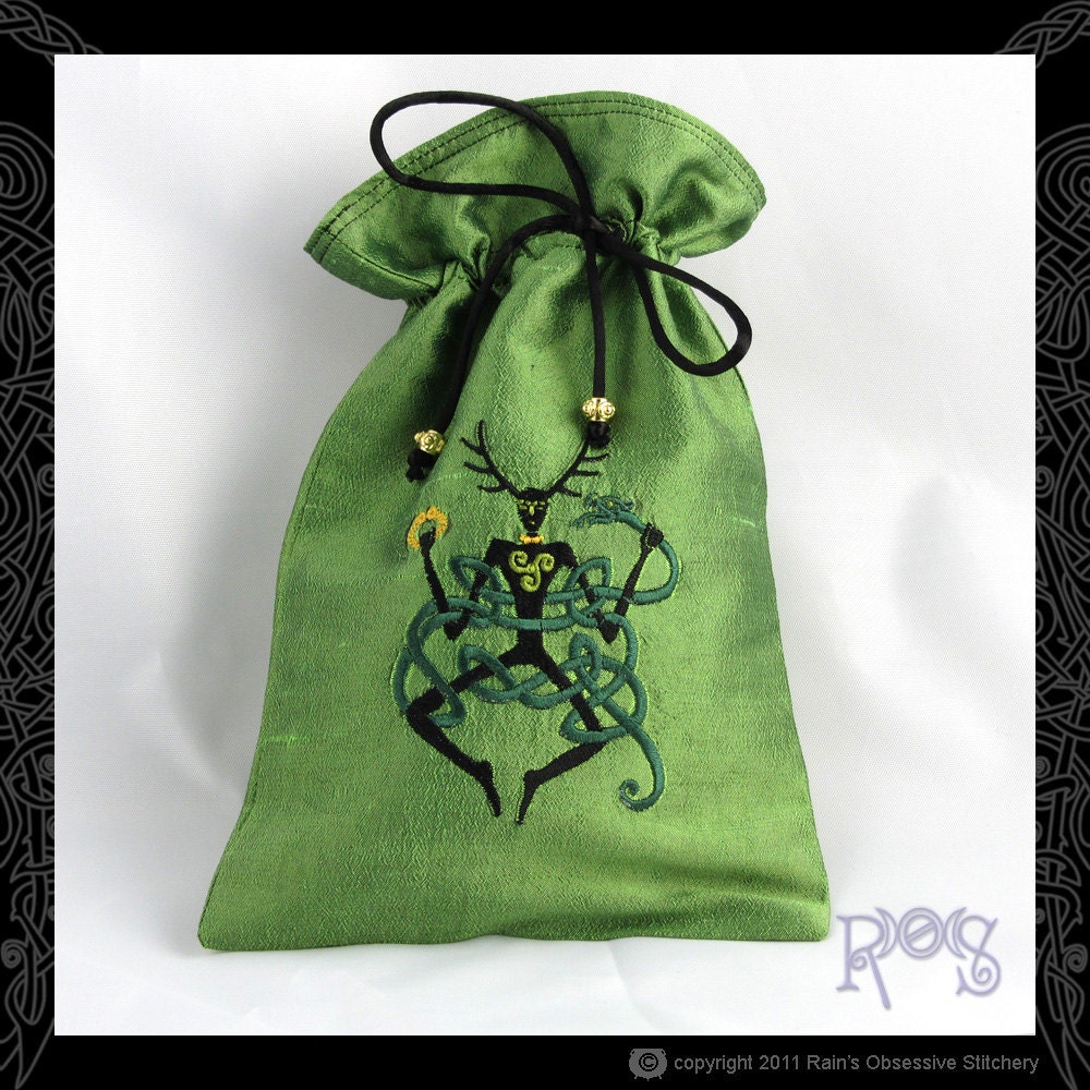 Custom Embroidered Tarot Pouch