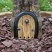 Gnome doors, Fairy Door, Faerie Door, Elf Door, 5 inch rounded with miniature lion knocker.