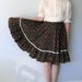 Vintage Calico Circle Skirt with Lace