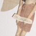 One yard Imprinted cotton trim LIVE LOVE LAUGH / shabby grubby chic for crafting