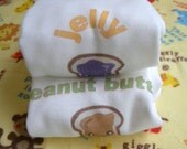 Peanut Butter and Jelly Twin Onesies