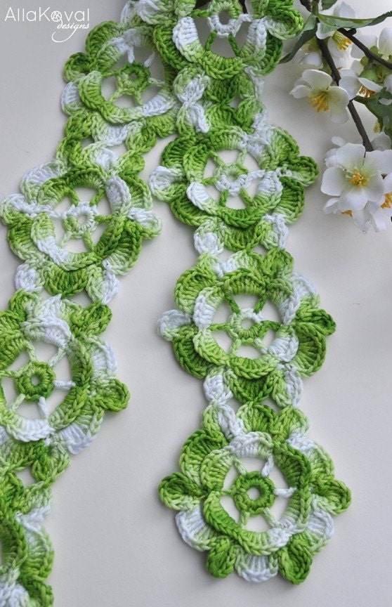 Spring Fling Scarf Crochet Pattern/Ebook PDF