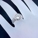 7.00mm 1.55 Carats AAA Round Brilliant cut White topaz 14K white gold diamond bridal set. 0417