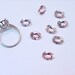 2.69 Carat 10 X 8mm. Natural Pink Morganite set in a 14k White gold ring with diamonds (.30ct) Ring 0818