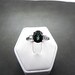 8x6mm 1.32 ct Color Change Green/Purple Sapphire with .14 cts of Diamonds 14K white gold ring 1057